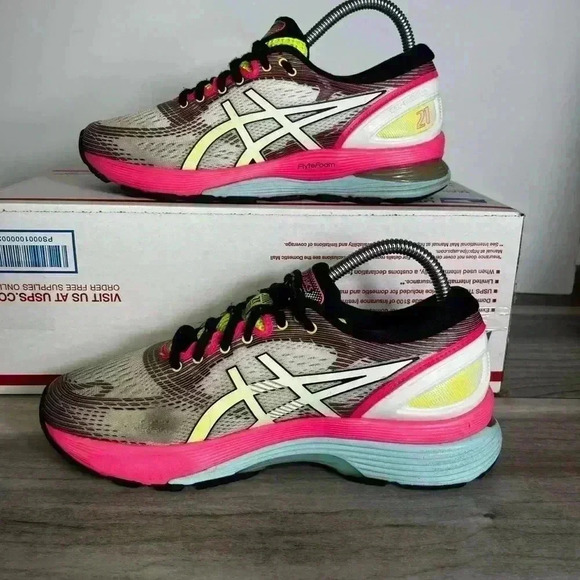 ASICS Gel Nimbus 21 Flyte Foam Shoes Womens 7.5 Cute comfy Running gym workout - Picture 2 of 9